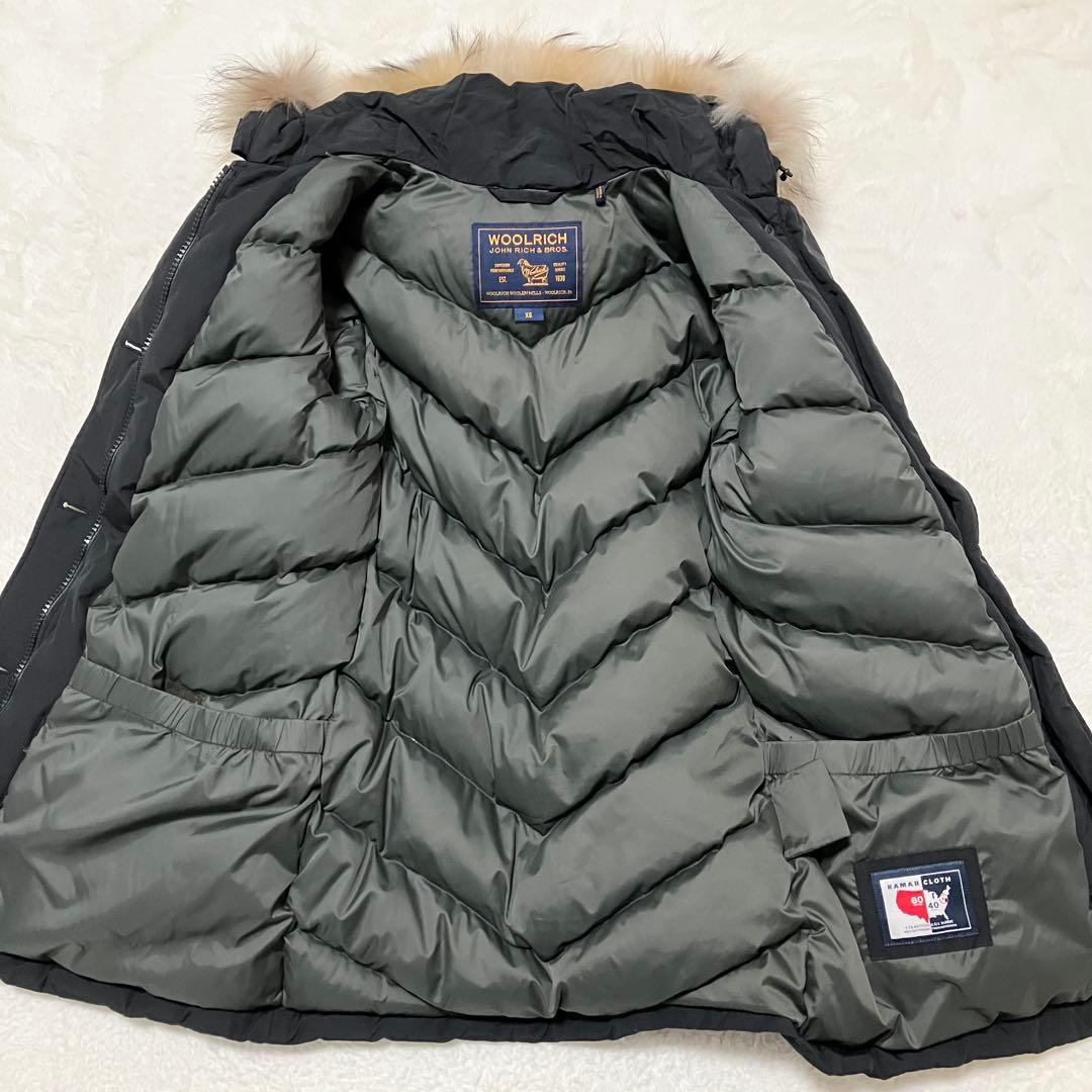 美品 WOOLRICH アークティックパーカ XS ダウン コート ファー 黒