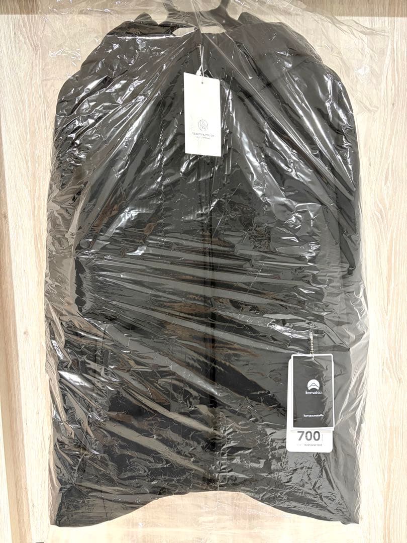 【新品タグ付き★】BY 小松マテーレ シャンブレー ダウン ブラックＬ