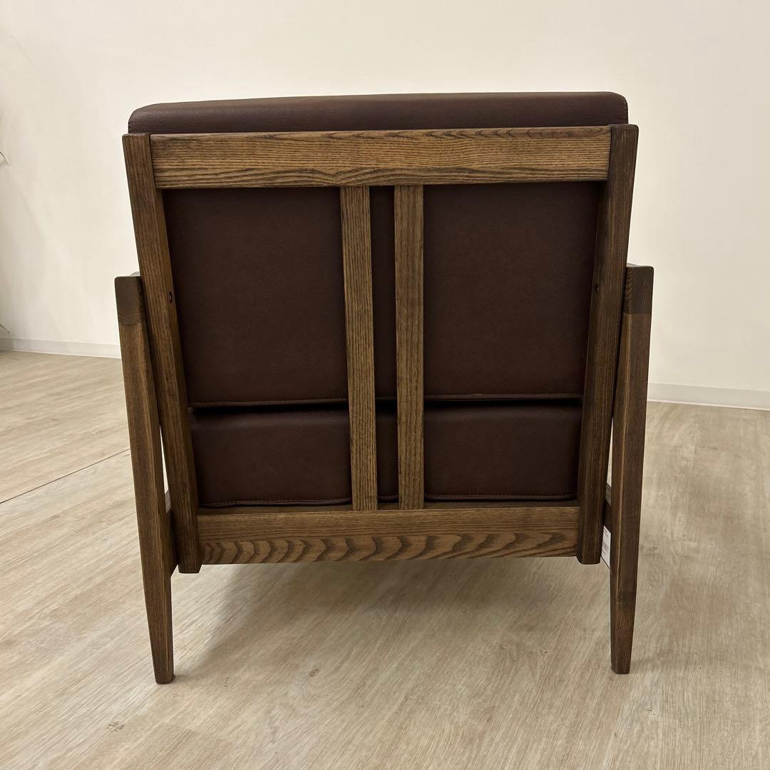 展示品☆1人掛ソファ 1Pソファ ラウンジチェア 北欧風 木部フレーム おしゃれ