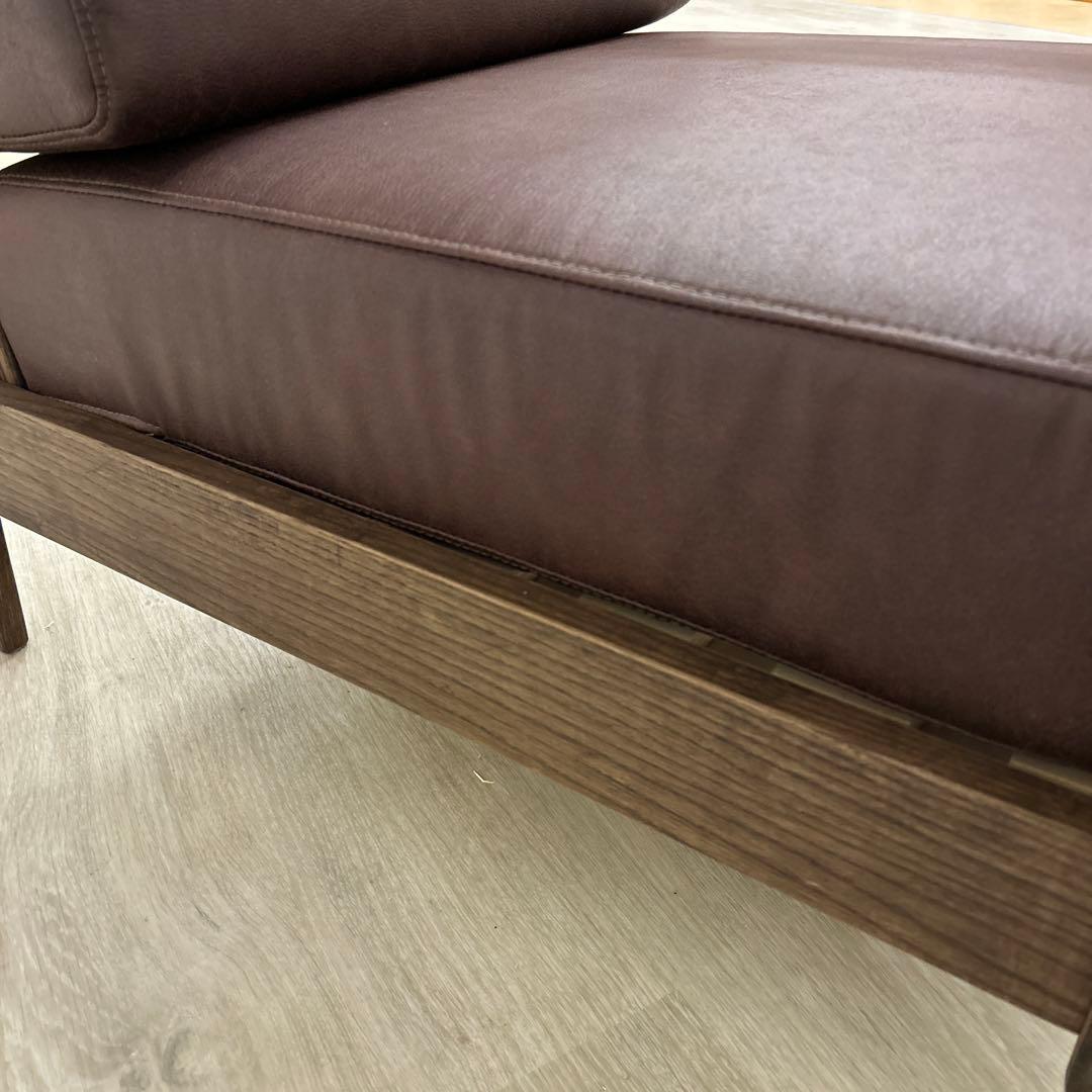 展示品☆1人掛ソファ 1Pソファ ラウンジチェア 北欧風 木部フレーム おしゃれ