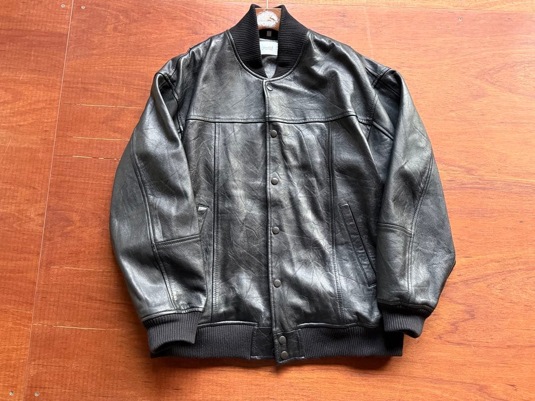 yoused play vintage レザージャケット　スタジャン　黒
