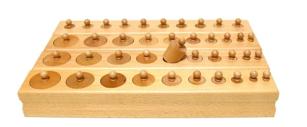 木製知育玩具 円柱型ピースセット