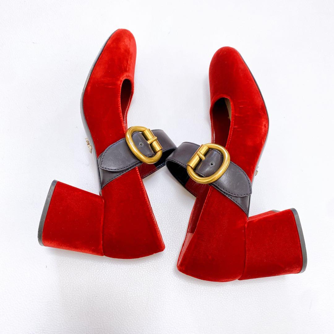 NY VINTAGE 専用 PRADA プラダ メリージェーン チャンキーヒール