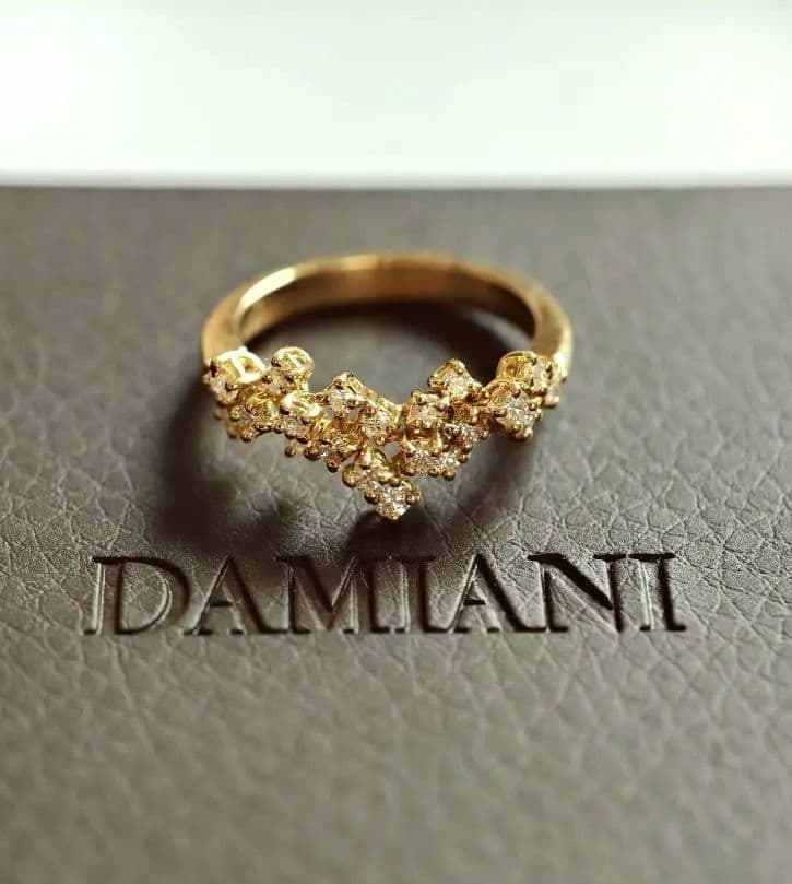 【美品】ダミアーニ ミモザ ダイヤ リング 750YG　サイズ51 Jp11号