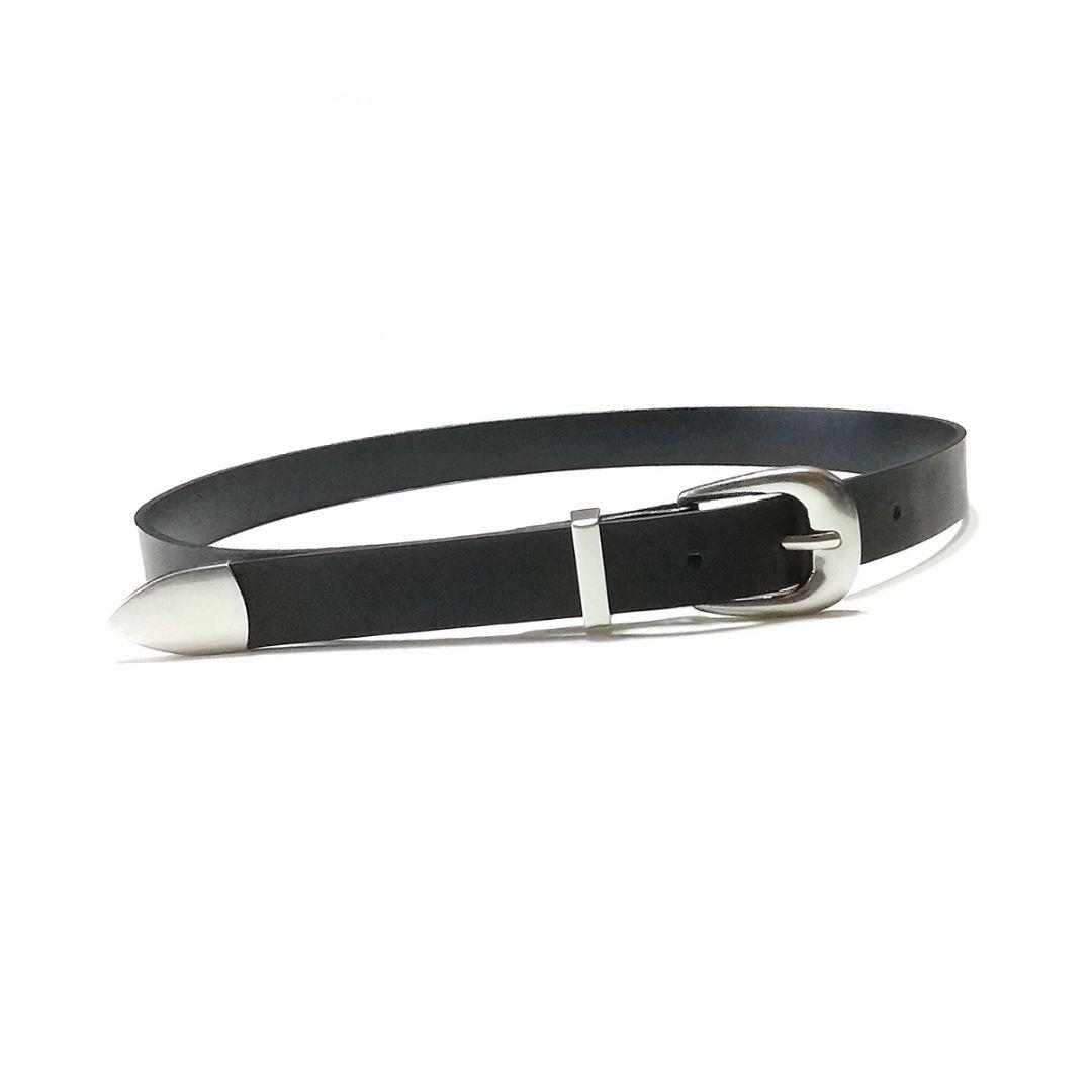 てるちゃん レザーベルト ブラック ハンドメイド KT-003