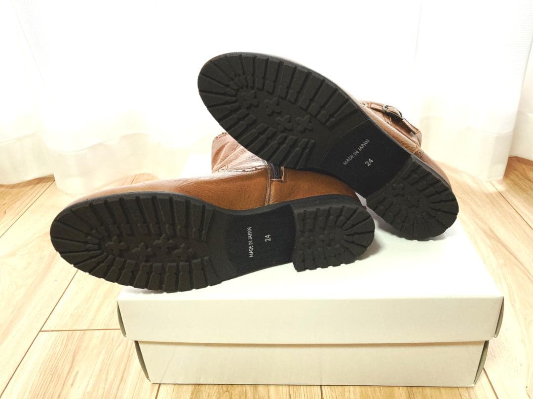 レザーショートブーツ　ショートブーツ　フラットブーツ　本革