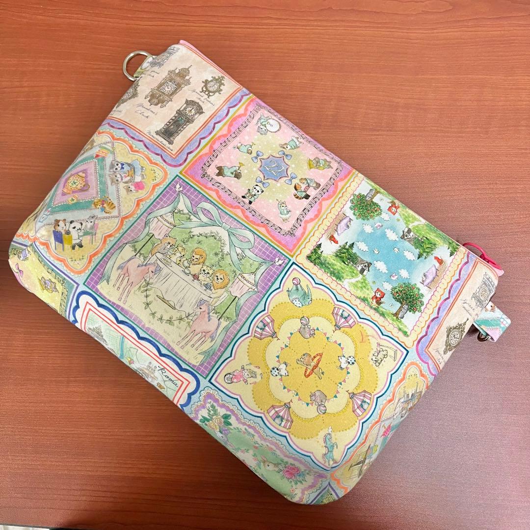 yukiemonハンドメイド　30㎝たっぷりフリルショルダーバック　⑩