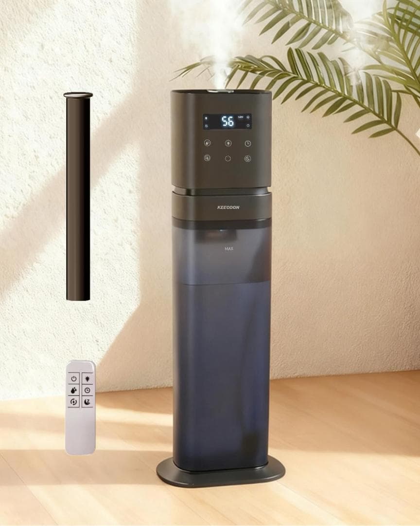 KEECOON 加湿器 大容量 8L 超音波式 業務用 タワー型 リモコン付