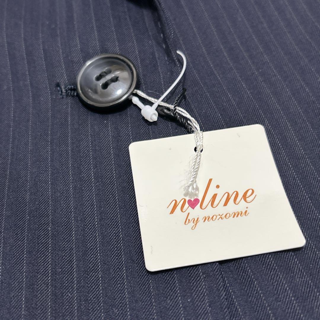 ☆新品・タグ付き☆ n♡line シルク混 パンツスーツ　ネイビー ストライプ