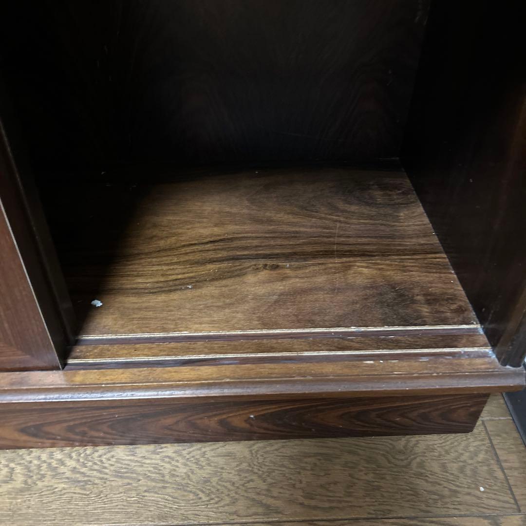 昭和レトロ 木製ガラス扉付きディスプレイキャビネット　８月１７日まで