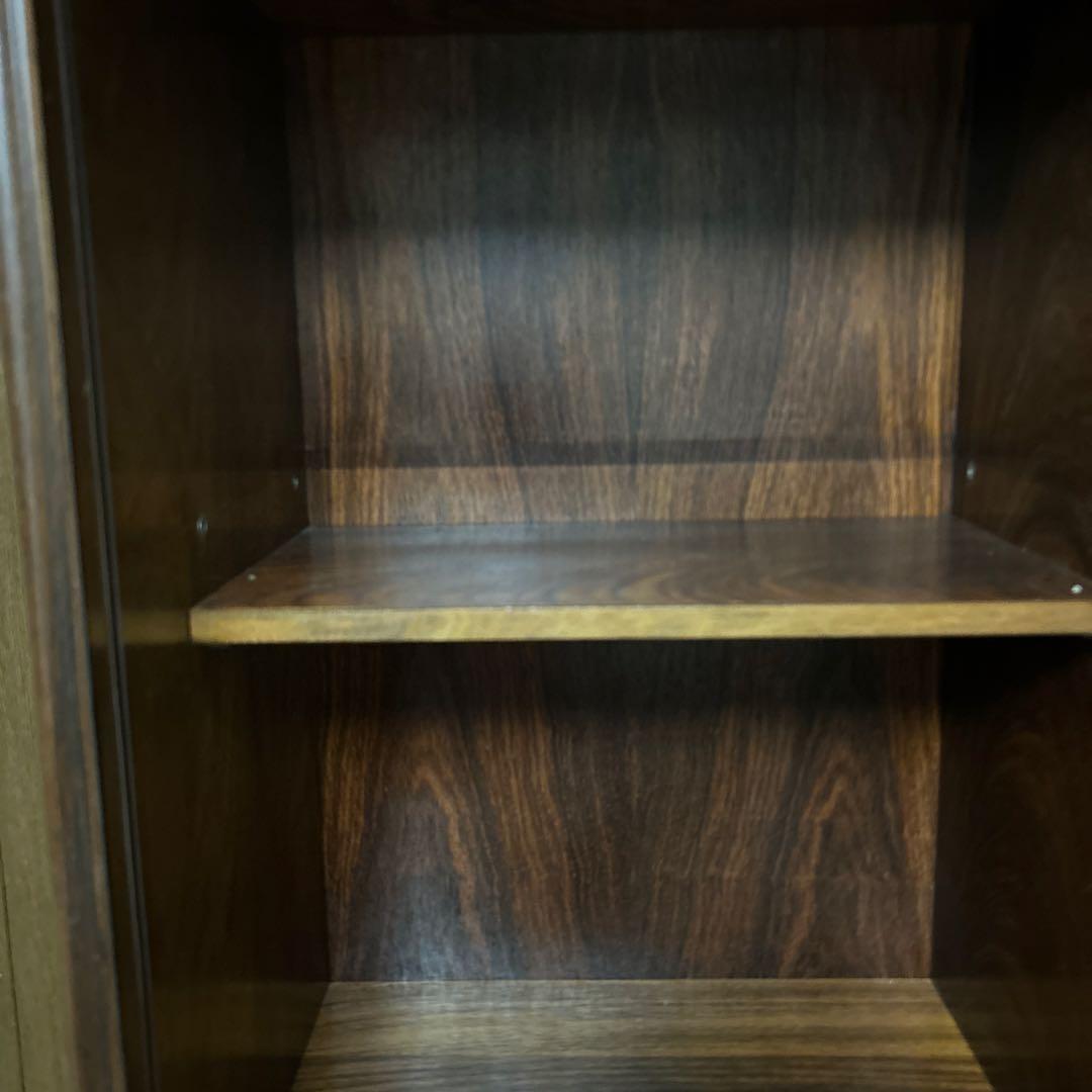 昭和レトロ 木製ガラス扉付きディスプレイキャビネット　８月１７日まで