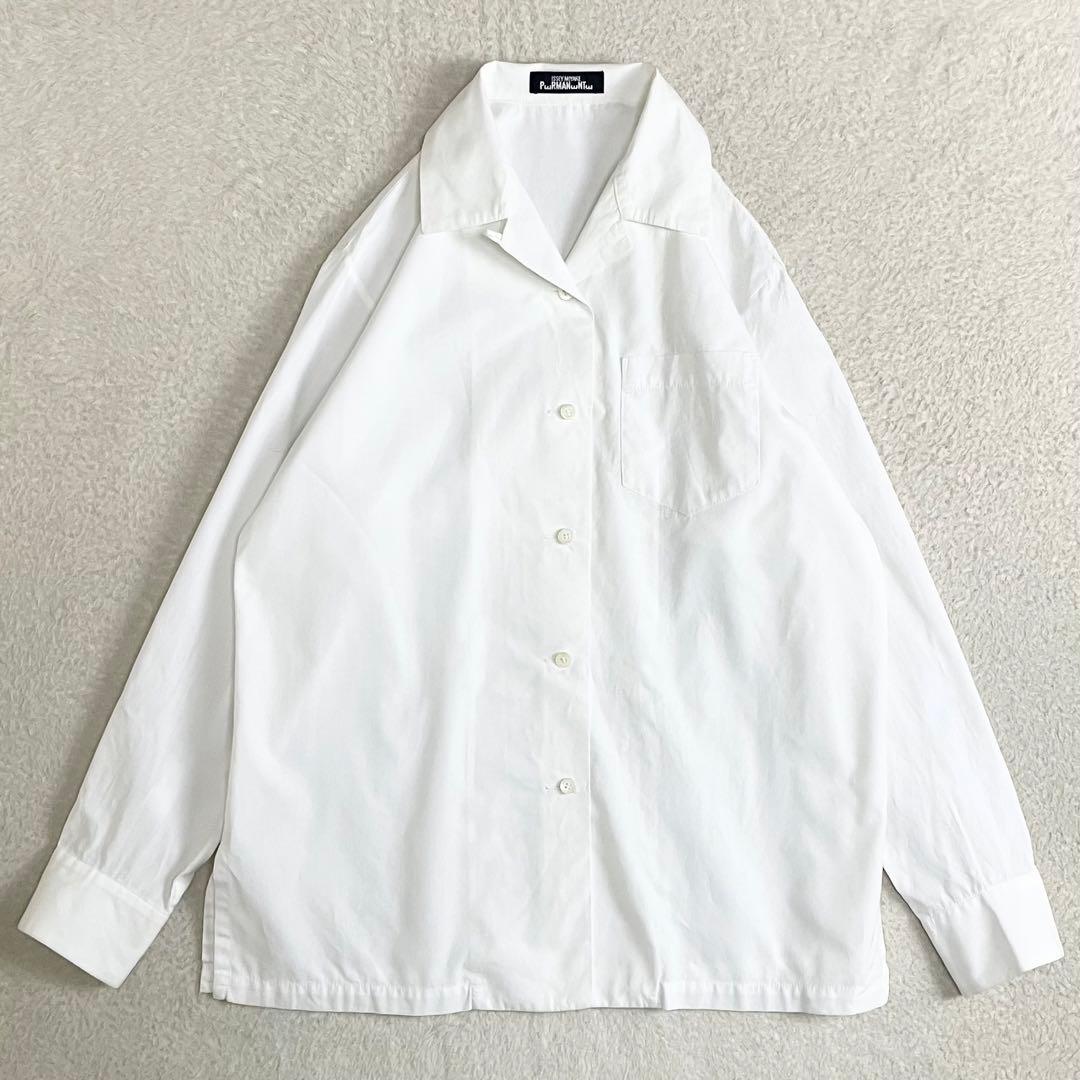 イッセイミヤケ　PeRMANeNTe ペルマネンテ　開襟長袖シャツ　ホワイト　3