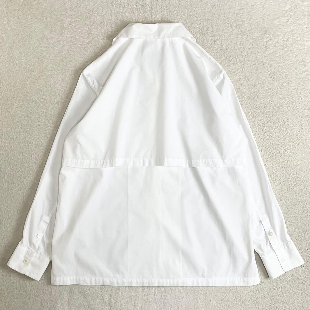 イッセイミヤケ　PeRMANeNTe ペルマネンテ　開襟長袖シャツ　ホワイト　3