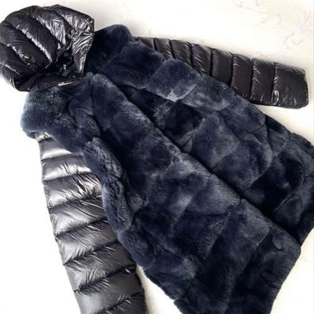 J-white 三京商会 高級レッキスファー＆ダウンコート 定価143,000円