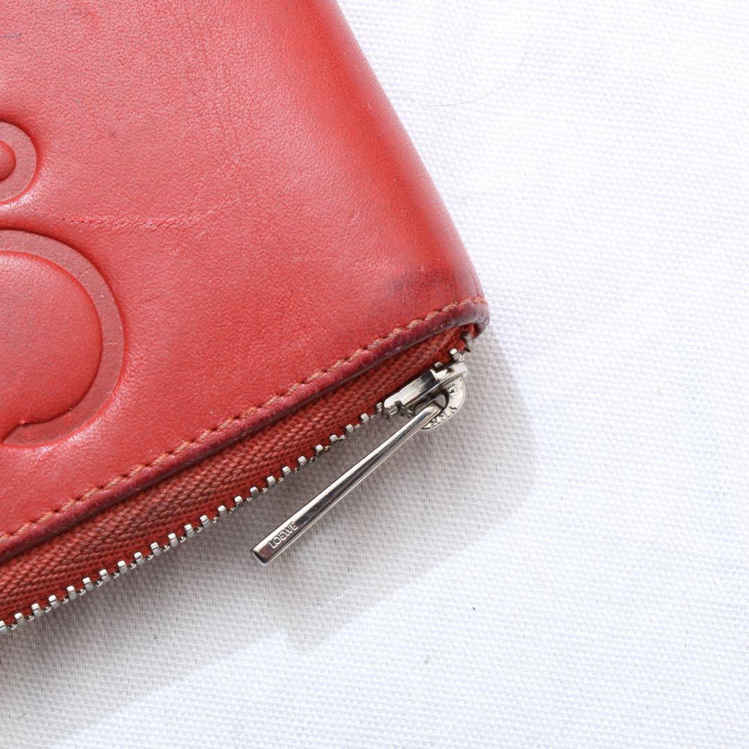 最終お値下げ　LOEWE ロエベ エンボスアナグラムジップアラウンドウォレット