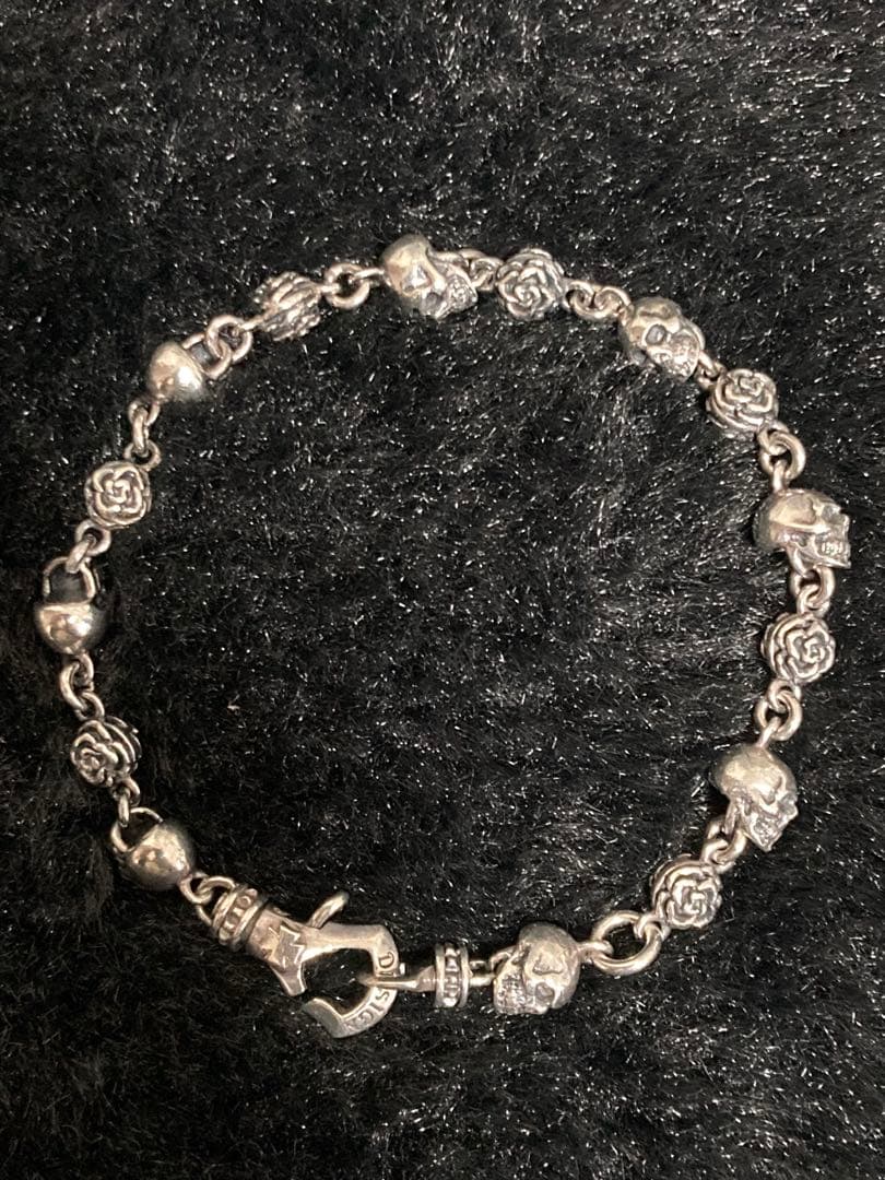 DEAL DESIGN ディールデザイン スカルズ＆ローゼスブレスレット