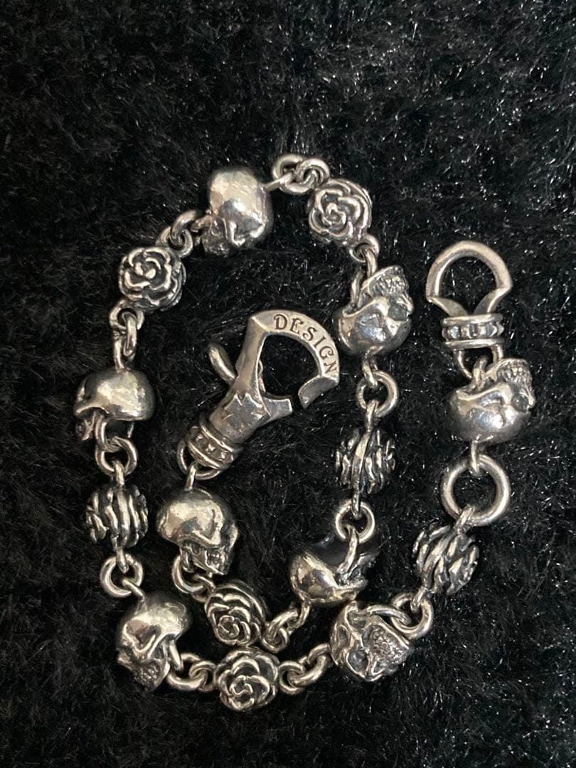 DEAL DESIGN ディールデザイン スカルズ＆ローゼスブレスレット