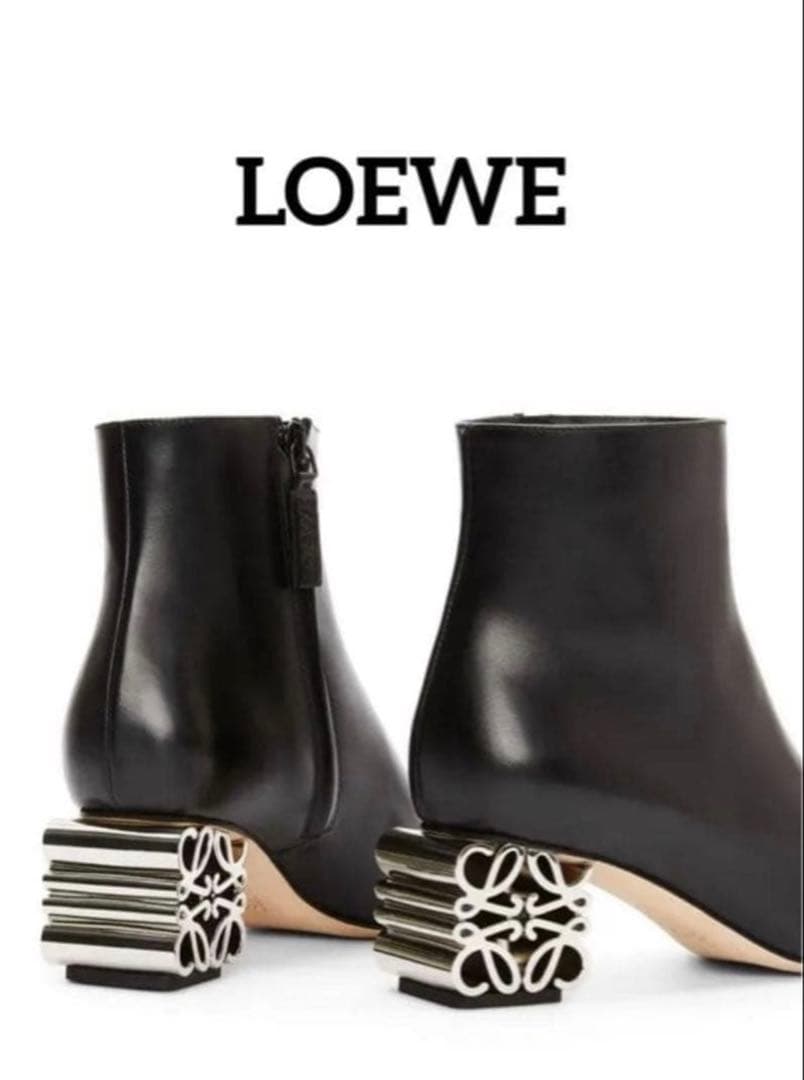 【美品】LOEWE ロエベ アナグラムショートブーツ 37