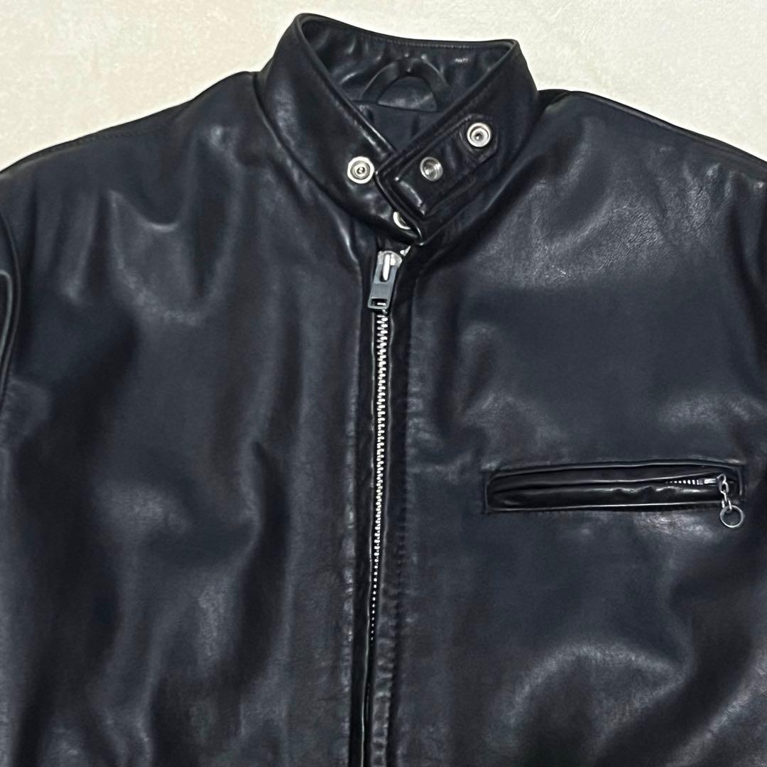 極美品✨Schott シングルライダース 141 ボアライナー付き 黒 38
