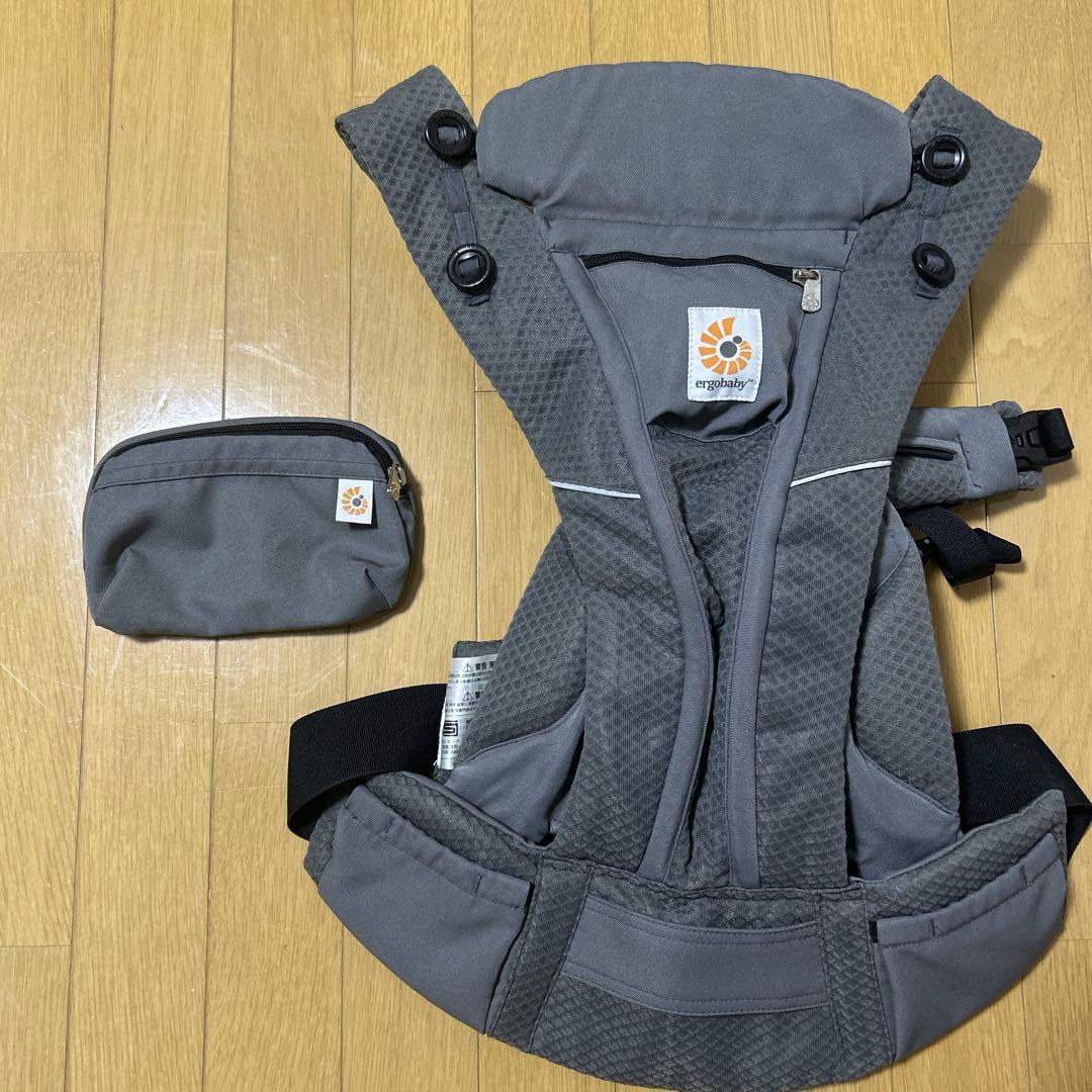 【美品】エルゴベビー オムニブリーズ グラファイトグレー 抱っこ紐