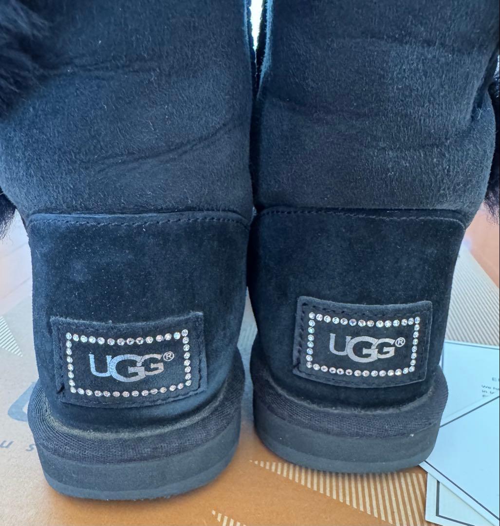 値下げ　UGG W Bailey Bling 黒ムートンブーツ 24cm US7