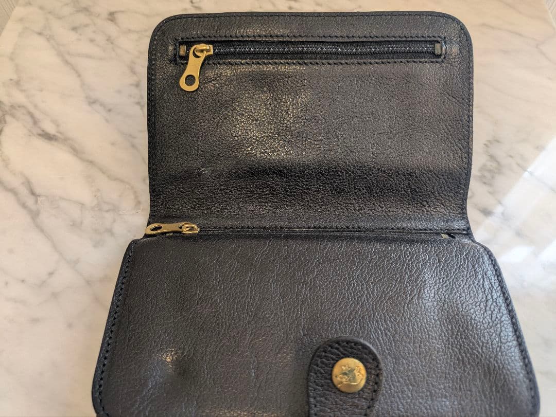 菅*成様 本革 ブラック ウエストポーチ