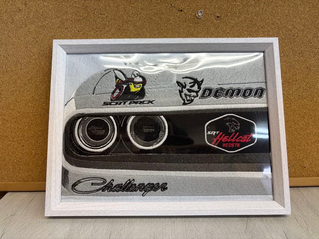 t　ダッジ　チャレンジャー　刺繍アート