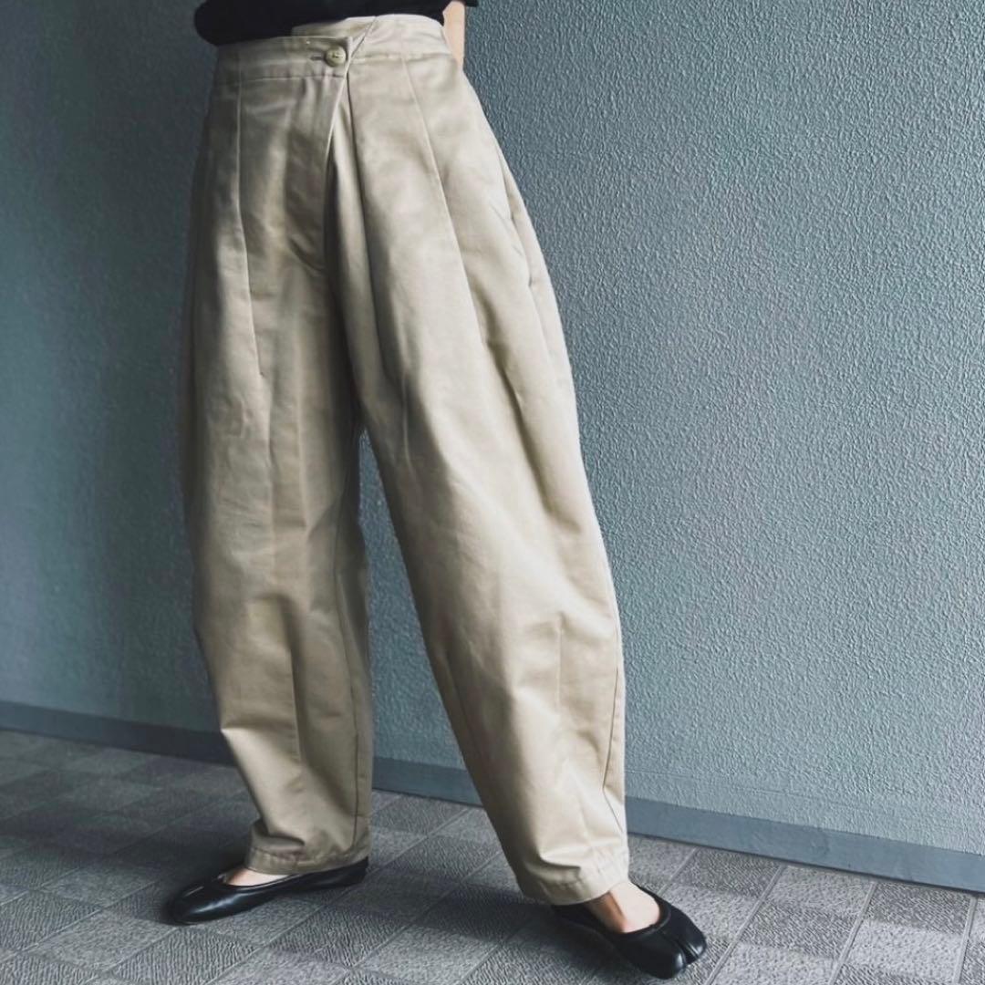 【新品】nala コクーンチノパンツベージュ S