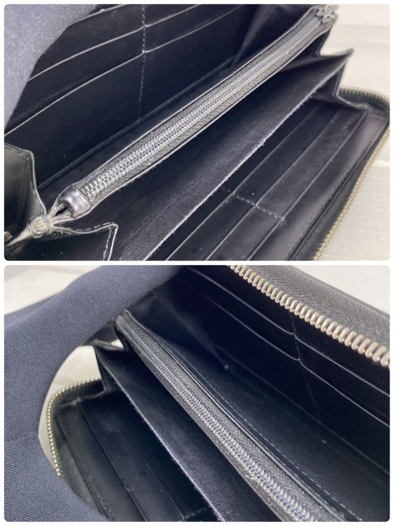 美品✨️ グッチ 長財布 ラウンドファスナー GGシマ シェリーライン レザー