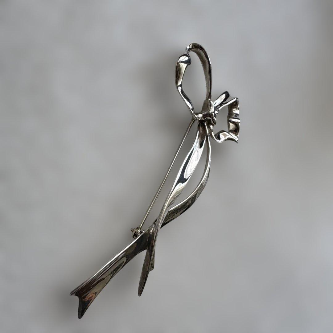 ✨TIFFANY brooch✨ティファニーブローチ SV925 リボン ピン