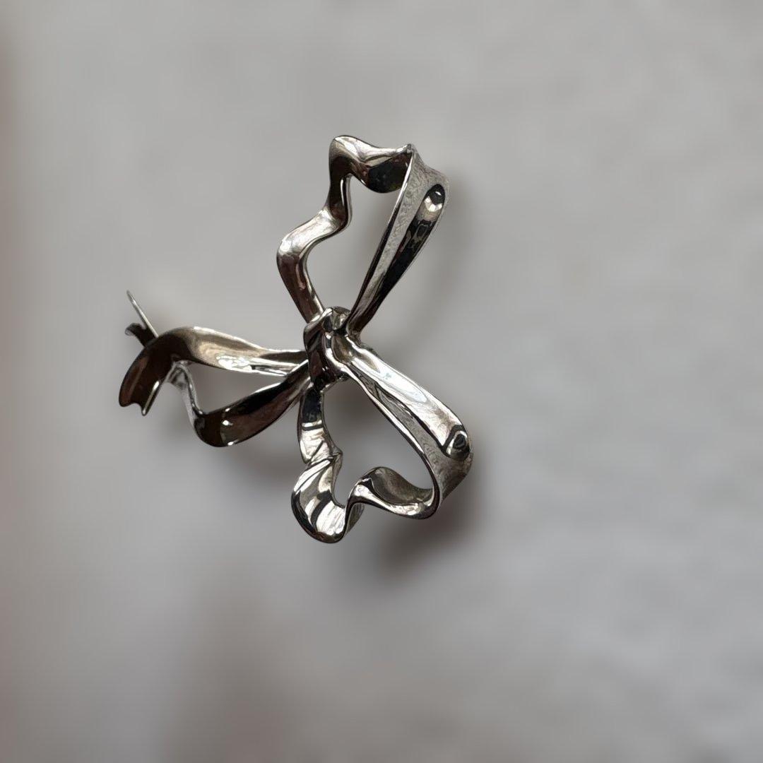 ✨TIFFANY brooch✨ティファニーブローチ SV925 リボン ピン