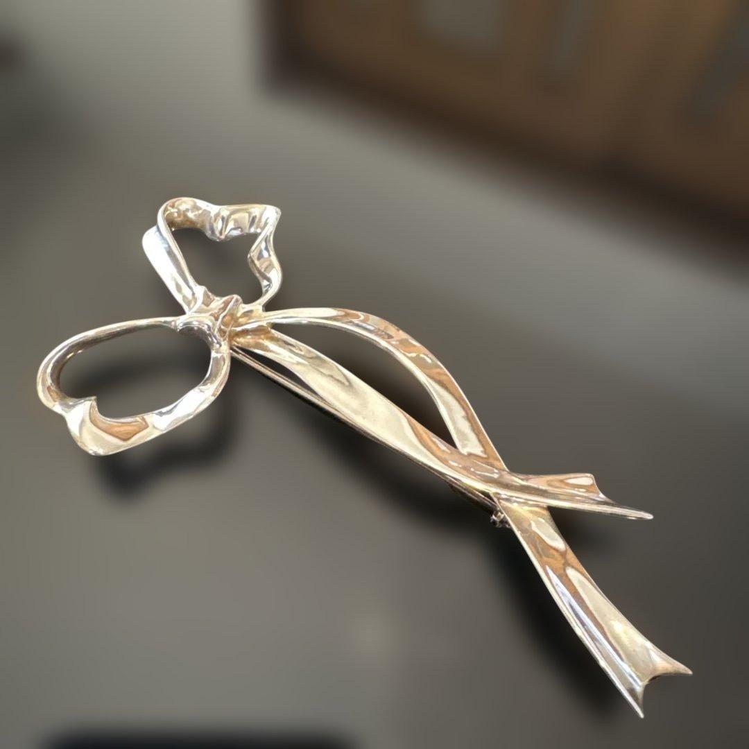 ✨TIFFANY brooch✨ティファニーブローチ SV925 リボン ピン