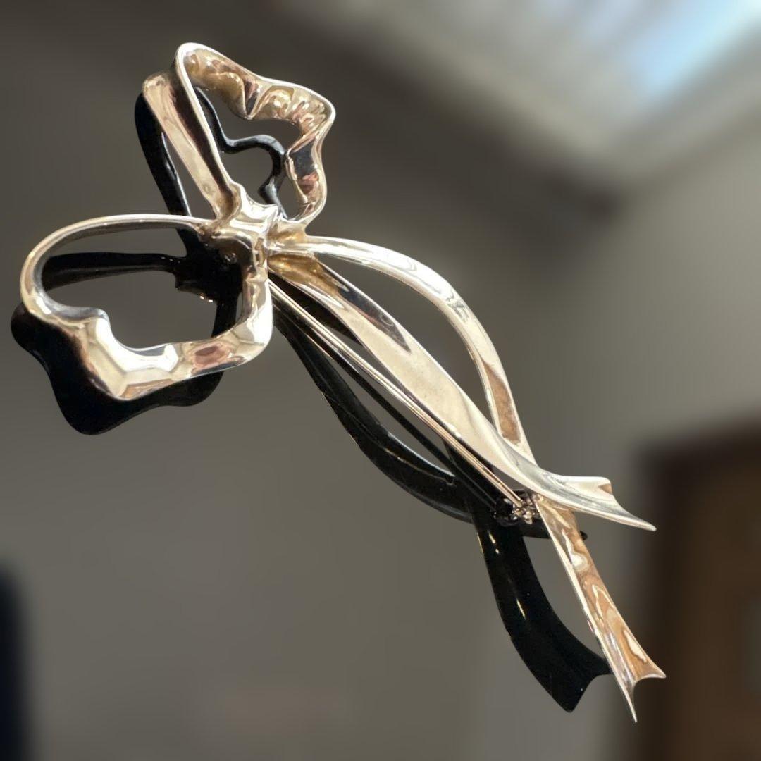 ✨TIFFANY brooch✨ティファニーブローチ SV925 リボン ピン