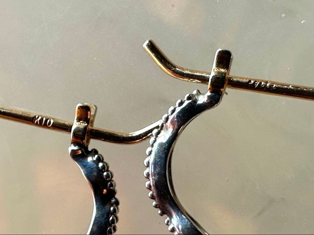 agete silver K10 フープピアス