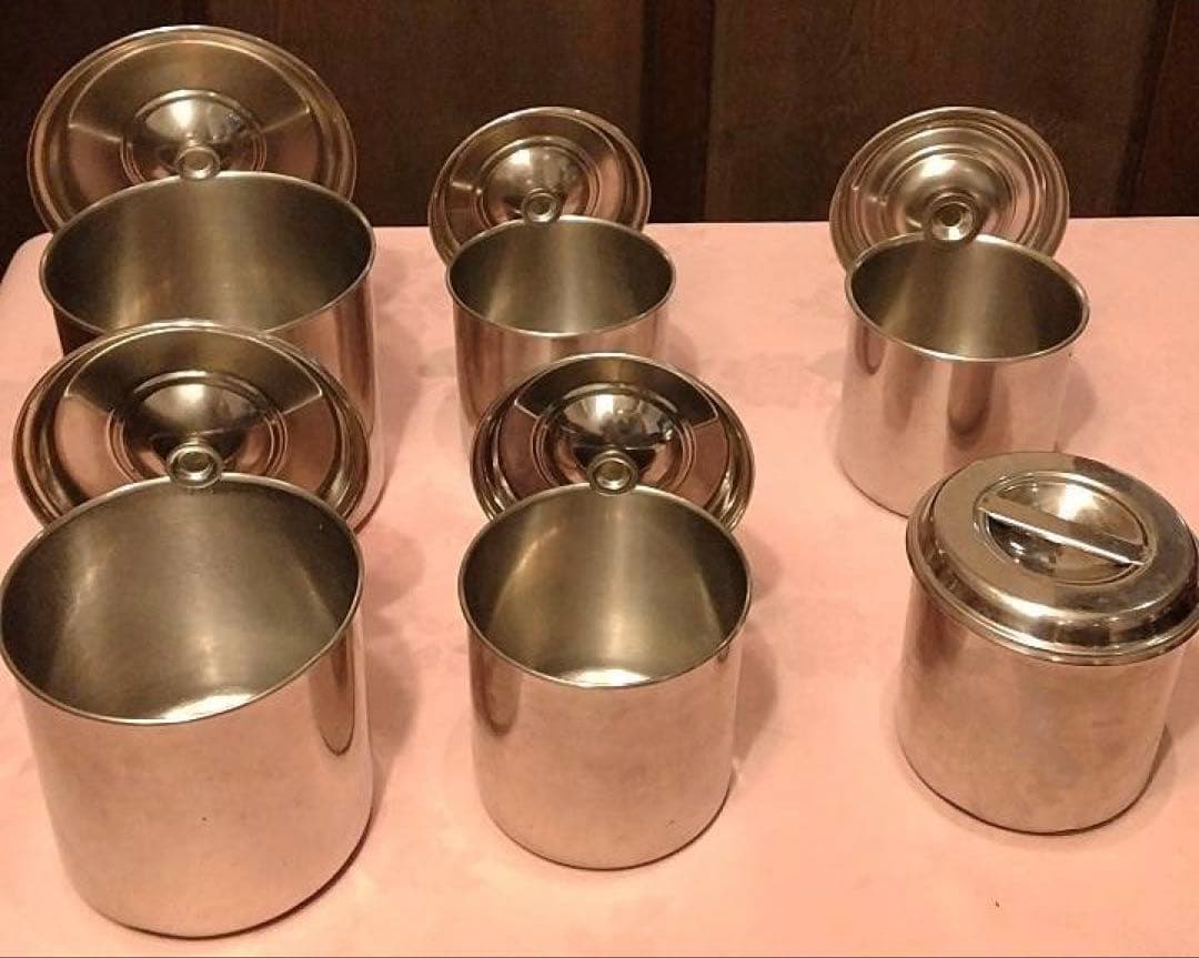 ステンレス製キッチンポット6個セット