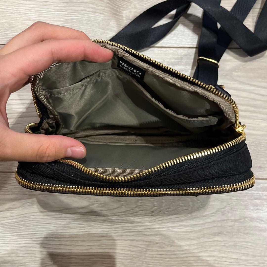 PORTER ブラックショルダーバッグ