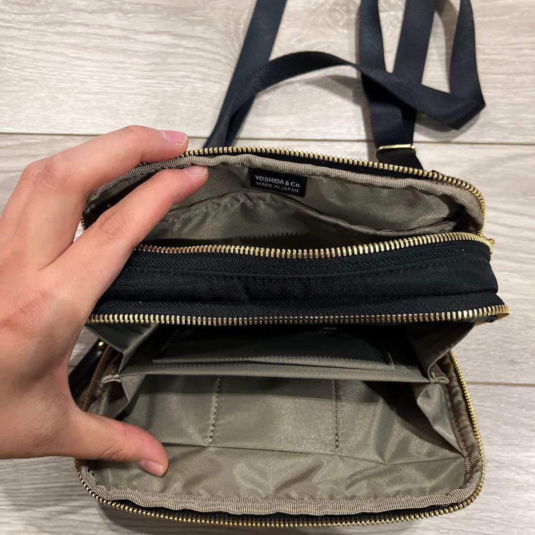 PORTER ブラックショルダーバッグ