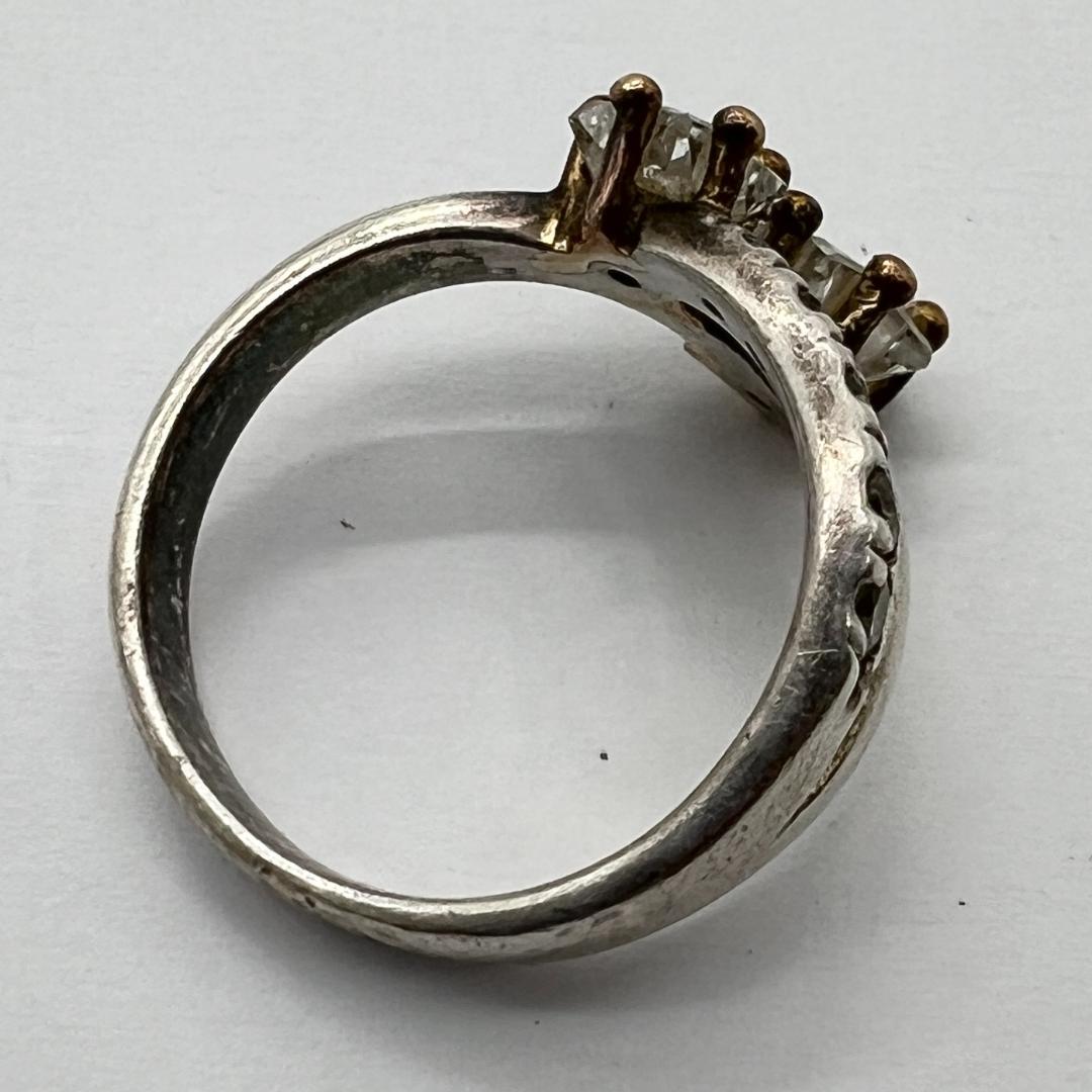 スタージュエリー　K18＆SV925 シルバー ゴールド コンビリング　指輪