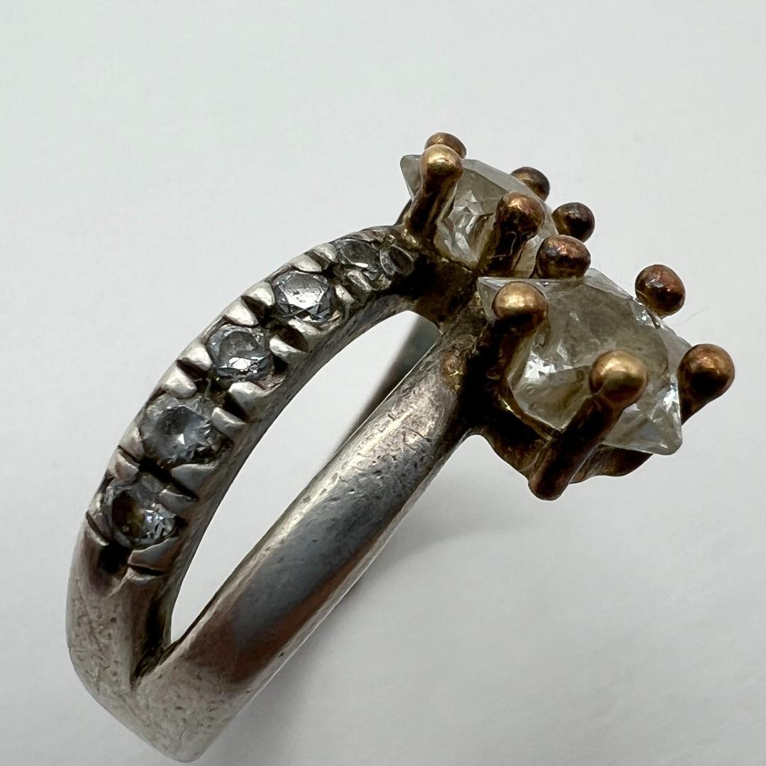 スタージュエリー　K18＆SV925 シルバー ゴールド コンビリング　指輪