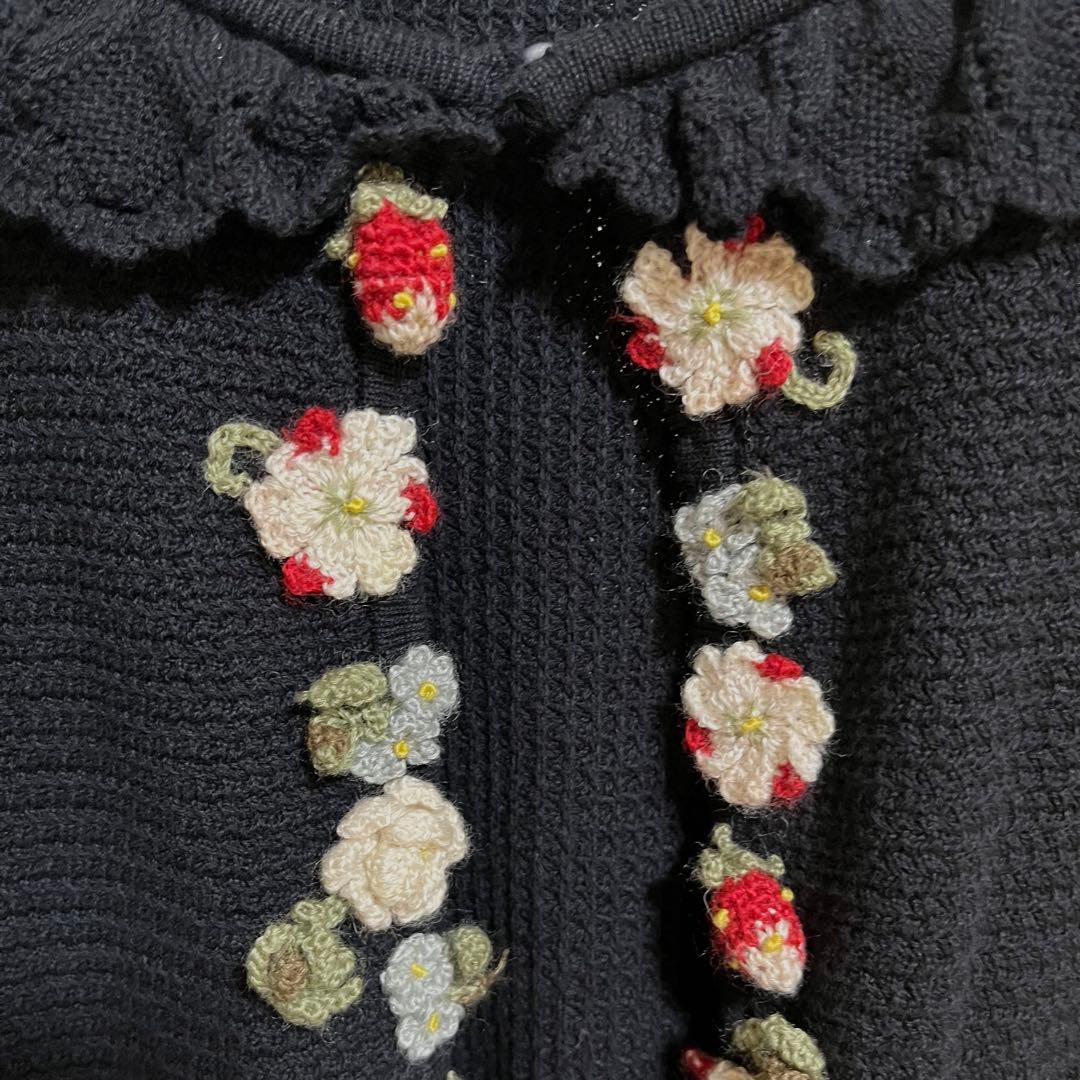 PINK HOUSE ピンクハウス ストロベリー いちご 苺モチーフカーディガン