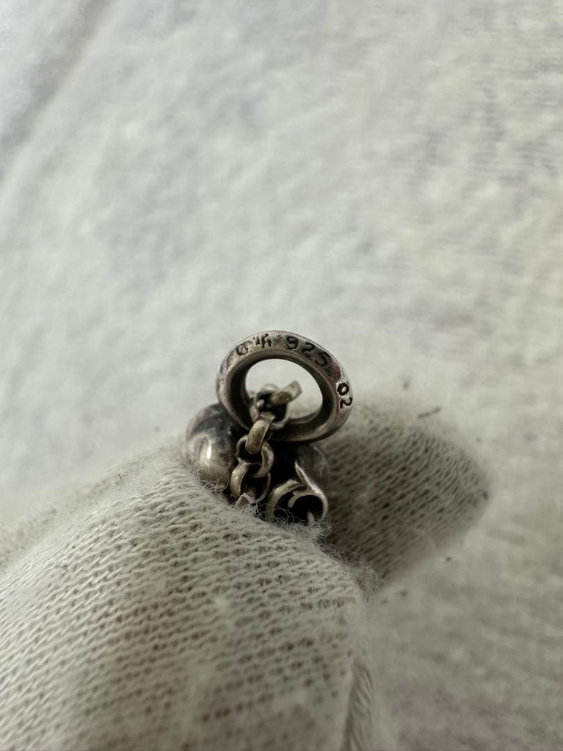 〒CHROME HEARTSハートチャーム　ネックレス　925