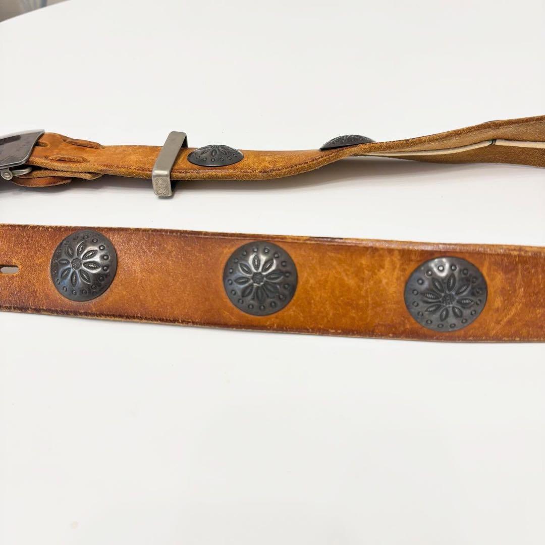 REDMOON 9連 バックル コンチョベルト シルバー928