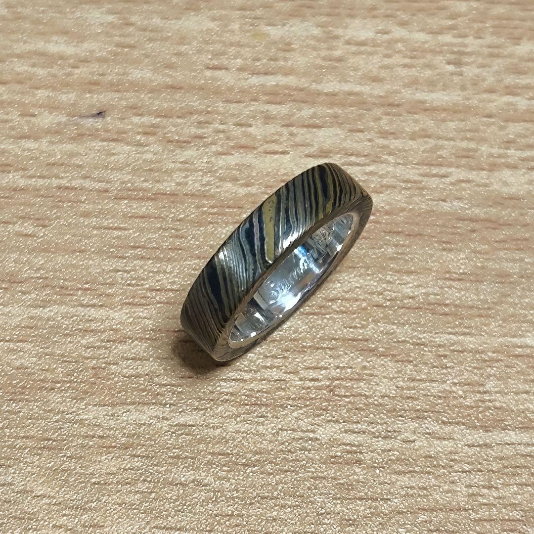 スーマンダックワ　リング　指輪　木目金　19号　アクセサリー　シルバー925