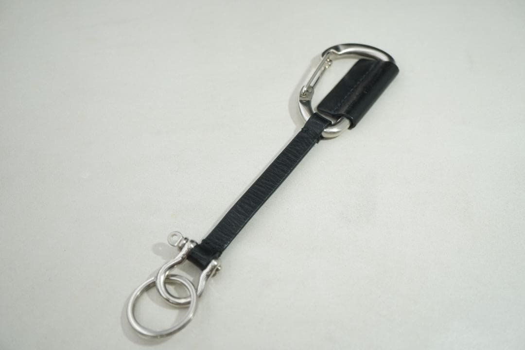 美品 JIL SANDER + ジルサンダー カラビナ キーリング 721▲