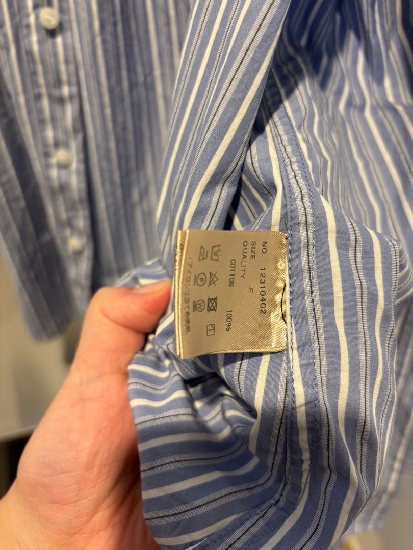 TODAYFUL ストライプオーバーシャツ　SAX