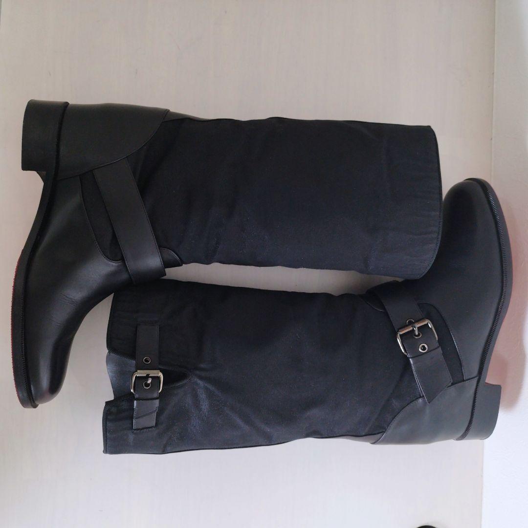 クリスチャン ルブタン ロング ブーツ エンジニア ベルト ブラック 36