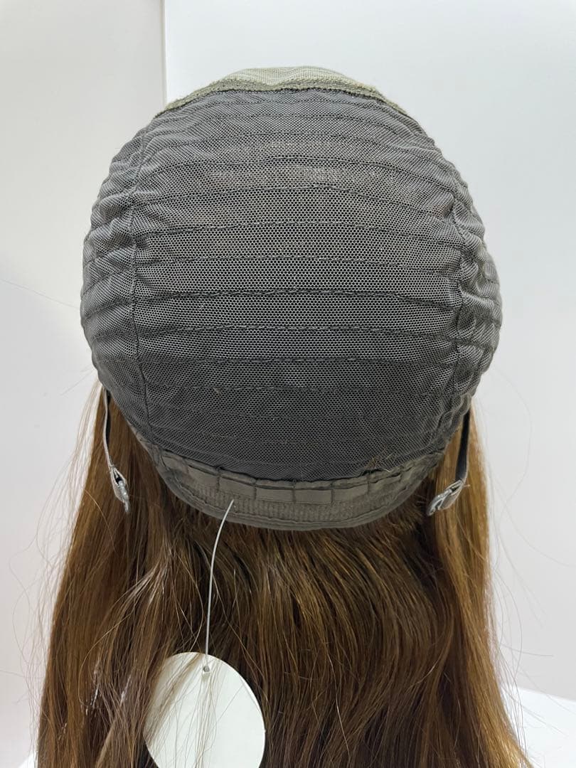 フルウィッグ人毛ウィッグ医療ウィッグミディアム　センターパートブラウン