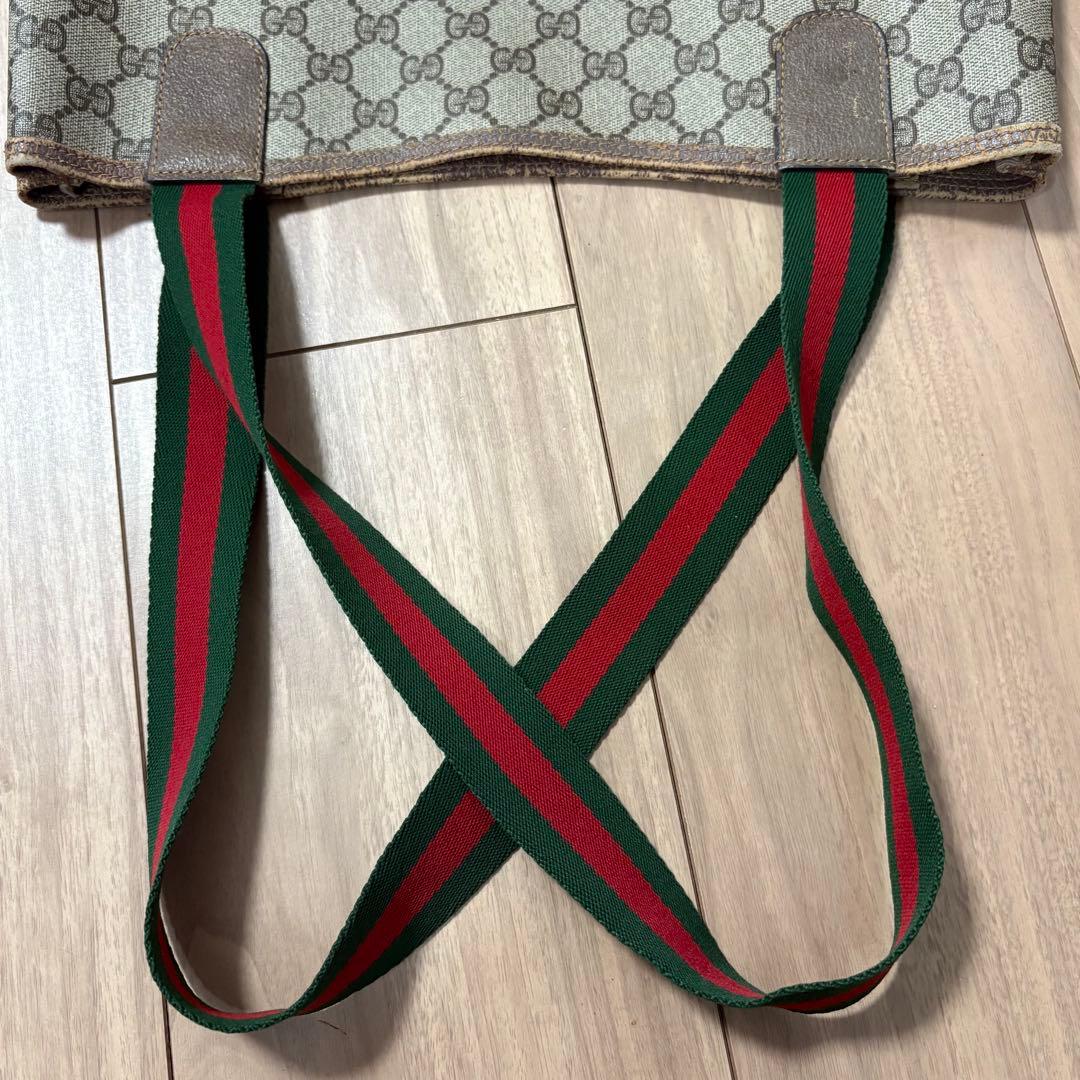 GUCCI グッチ GG柄 キャンバス シェリーライン トートバッグ A4可