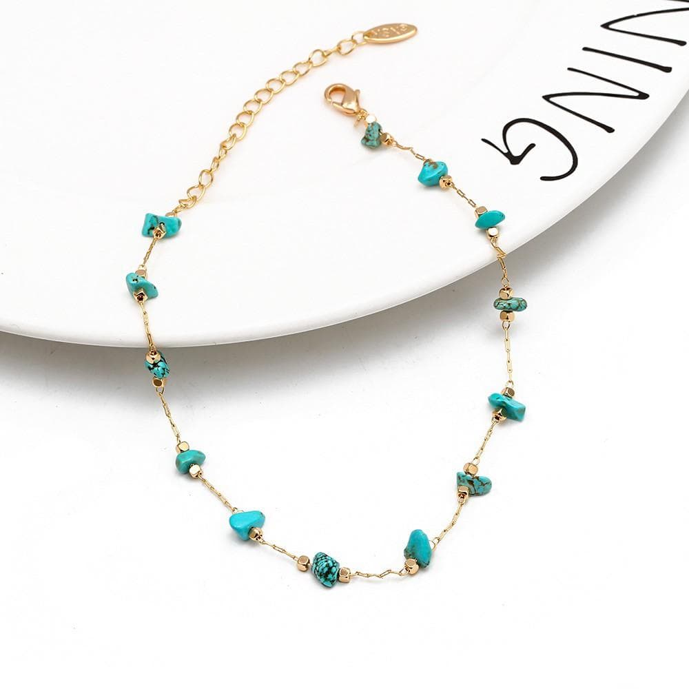 誘惑魅了 引寄せ 縁結び 異性を誘惑するイザナミの守り石 ターコイズアンクレット