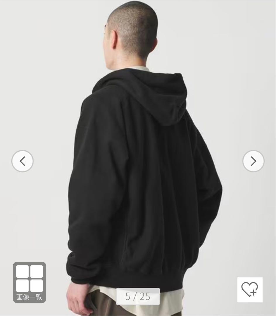 ＜H＞ Beauty and Youth ブラック ジップアップパーカー 新品‼️